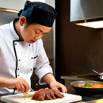 **Image Prompt:** "Vietnamese chef using a sous vide machine in a modern kitchen to cook *ca kho to*. Focus on the chef's attention to detail and the fusion of French technique with traditional Vietnamese cuisine. Soft lighting, high-quality ingredients displayed nearby."